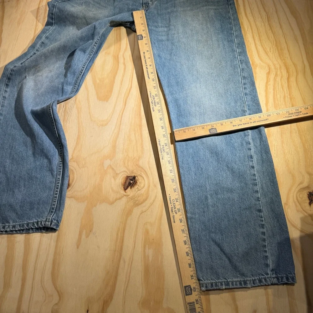 Levis 505 Regular Fit Straight Leg Jeans Men's W38 Light Wash Blue Denim
